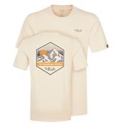 Rab Men's Stance Mountain Peak Organic Cotton Short Sleeve Tee (Ecru)