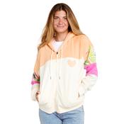 Rip Curl Women's Colour Block Hooded Full Zip Fleece (Off White)