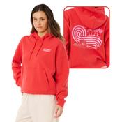 Rip Curl Women's Ocean Break Heritage Fleece Hoodie (Deep Red)