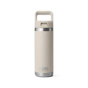 Yeti Rambler 18oz/532ml Insulated Bottle with Colour Straw Cap (Cape Taupe)