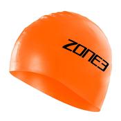 Zone 3 Unisex Silicone Swim Cap (Hi-Vis Orange)