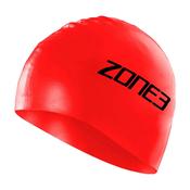 Zone 3 Unisex Silicone Swim Cap (Red)