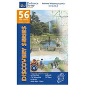 OSI Discovery Map 56 - Laminated (Part of Dublin, Kildare &amp; Wicklow)(1:50,000)