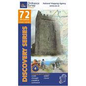 OSI Discovery Map 72 - Laminated (Part of Cork, Kerry &amp; Limerick)(1:50,000) image