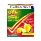 Lemsip Max Cold &amp; Flu Lemon 1000mg 10 Pack - Laois Pharmacy image