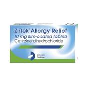 Zirtek Allergy Relief 10mg 30 Pack - Laois Pharmacy image