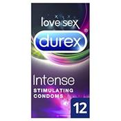 Durex Intense Ribbed &amp; Dotted Condoms 12 Pack - Laois Pharmacy