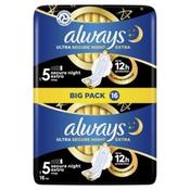 Always Ultra Night Secure Night (Size 4) 16s Pack - Laois Pharmacy image