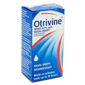 Otrivine Decongestant Adult 0.1% Nasal Drops 10ml - Laois Pharmacy image