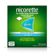 Nicorette 2mg Gum Icy White (210 Pieces) - Laois Pharmacy image