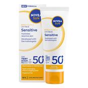 Nivea Sun UV Face Cream Sensitive Skin SPF50+ 40ml - Laois Pharmacy