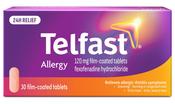 Telfast Allergy 120mg Film-Coated Tablets 30's - Laois Pharmacy image