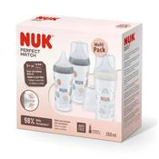 Nuk Perfect Match Feeding Bottle 3x260ml 3 Mnths+ Rainbow Twig - Laois Pharmacy