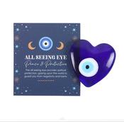 ALL SEEING EYE GLASS HEART CHARMS image