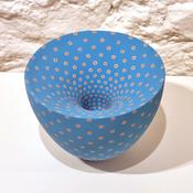 Grainne Watts, Turquoise/Mandarin Vortex Vessel 