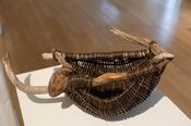 Joe Hogan, Horned pouch on bog pine with packing twine willow