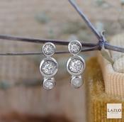 18kt White Gold Huggie 0.12ct Diamond Earrings image
