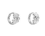 Laura Ashley Silver Broadoak Mini Hoop Earrings image