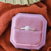 18kt Yellow Gold 0.31ct Round Brilliant Halo Diamond Engagement Ring