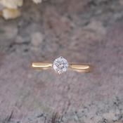 18kt Rose Gold 0.40ct Diamond Solitaire Round Brilliant Engagement Ring image
