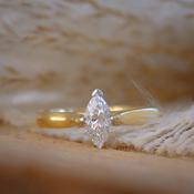 18kt Yellow Gold 0.73ct Marquise Diamond Engagement Ring image