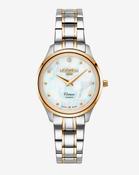 Roamer Ladies Venus 0.008ct Diamond Sapphire Crystal Mother Of Pearl Dial Watch image
