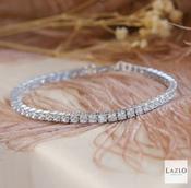 Sterling Silver CZ Claw Set Tennis Style Bracelet image