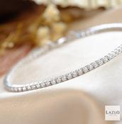 Sterling Silver CZ Small Claw Set Tennis Bracelet image