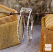 9kt White Gold 0.20ct Diamond Hoop Earrings image