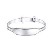 Sterling Silver Mill Grained ID Bangle image
