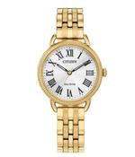 Citizen Ladies Eco Drive Coin Detail Gold Plated Bracelet Watch image