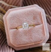 18kt Yellow Gold Classic 1.01ct Round Brilliant Laboratory Diamond Solitaire &amp; 0.07ct Colet Ring image