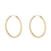 9kt Yellow Gold 30mm Sleeper Hoop Earrings image