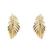 Laura Ashley Gold Plated Sterling Silver Marlbrook Leaf Earrings image