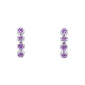 Laura Ashley Sterling Silver Multi Stone Amethyst Earrings image