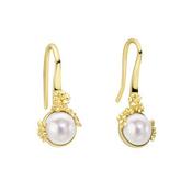 Laura Ashley Gold Plated Sterling Silver Freshwater Pearl Flower Set Earrings image