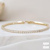 9kt Yellow Gold CZ Tennis Bracelet image