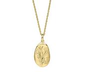 Laura Ashley Gold Plated Sterling Silver Farlington Flower Pendant &amp; Chain image