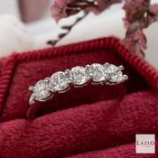 Platinum Five Stone 0.99ct Laboratory Diamond Ring image