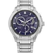 Citizen Gents Stainless Steel Multidial Eco-drive Perpetual Calendar Bracelet Watch image