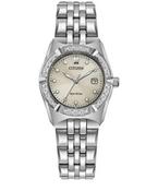 Citizen Ladies Stainless Steel Corso Eco Drive Diamond Bezel Bracelet Watch image