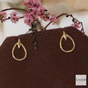 Amore 9kt Yellow Gold Open Teardrop Stud Earrings image