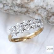 9kt Yellow Gold 5 Stone Oval Laboratory 2.00ct Diamond Ring image