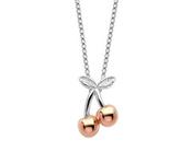 Laura Ashley Sterling Silver &amp; Rose Gold Plated Cranwell Orchard Rose Cherry Necklace image