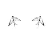 Laura Ashley Blue Birds Sterling Silver Mini Swallow Station Stud Earrings image