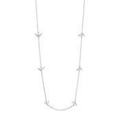 Laura Ashley Blue Birds Sterling Silver Mini Swallow Station Necklace image