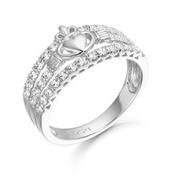 Sterling Silver Micro Pavé CZ Claddagh Ring image