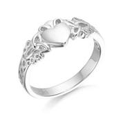 Sterling Silver Trinity Knot Claddagh Ring image