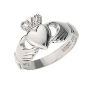 Gents Traditional Platinum Claddagh Ring image