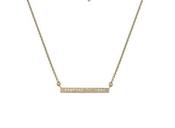 9kt Yellow Gold CZ Bar Necklace image